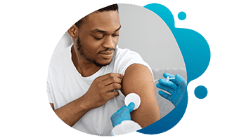 mRNA Flu Vaccine research study Man taking part of the mRNA Flu Vaccine research study