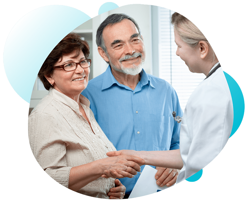 Elderly couple with Doctor