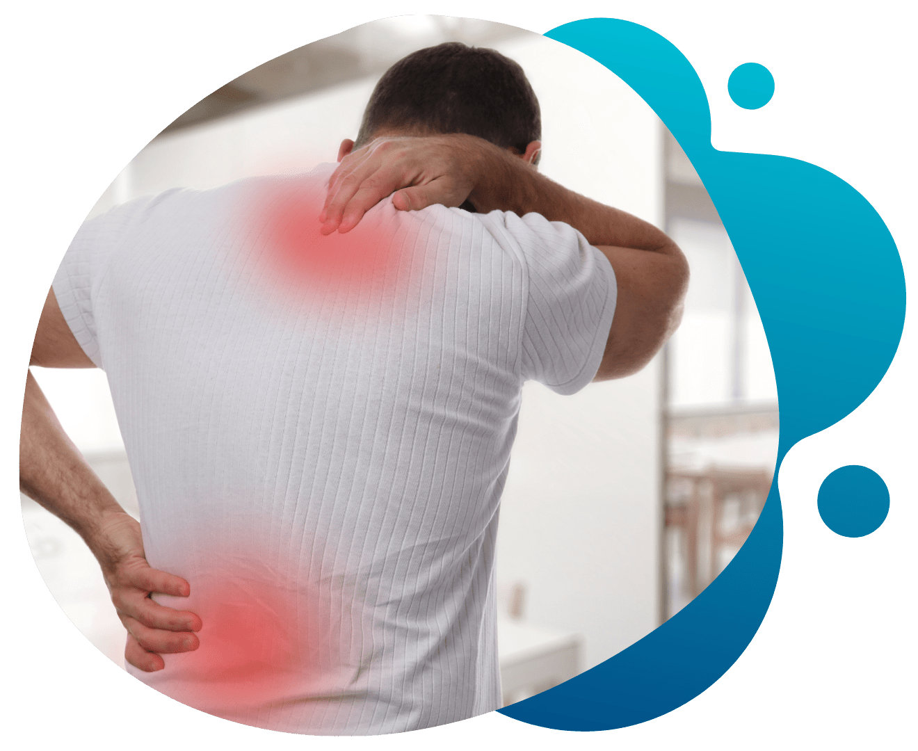 Doctor examining patient’s upper back pain