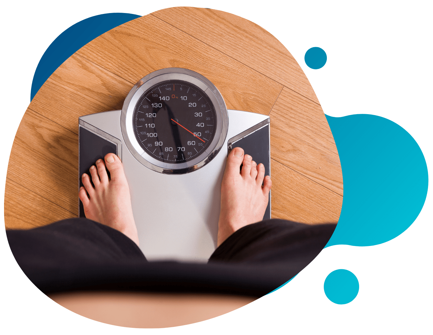 Person standing on weighing scale