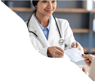 The doctor is giving a prescription